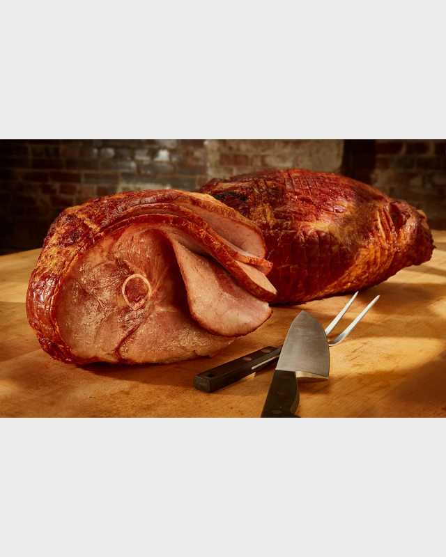 Half Hickory Smoked Spiral Ham with Moscato Pineapple Glaze, Serves 14-16